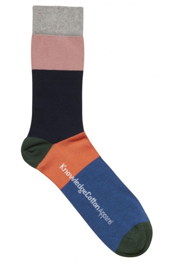 KnowledgeCotton Apparel SOCK BLOCK STRIPED MULTI COLOUR LOV12456 1
