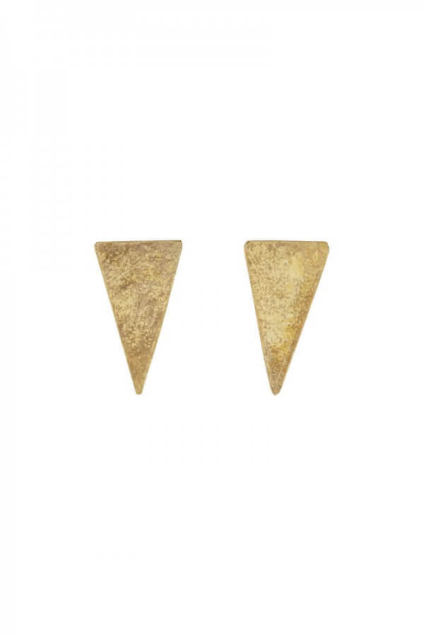 People Tree EARRINGS TRIANGLE STUD BRASS LOV12407 1