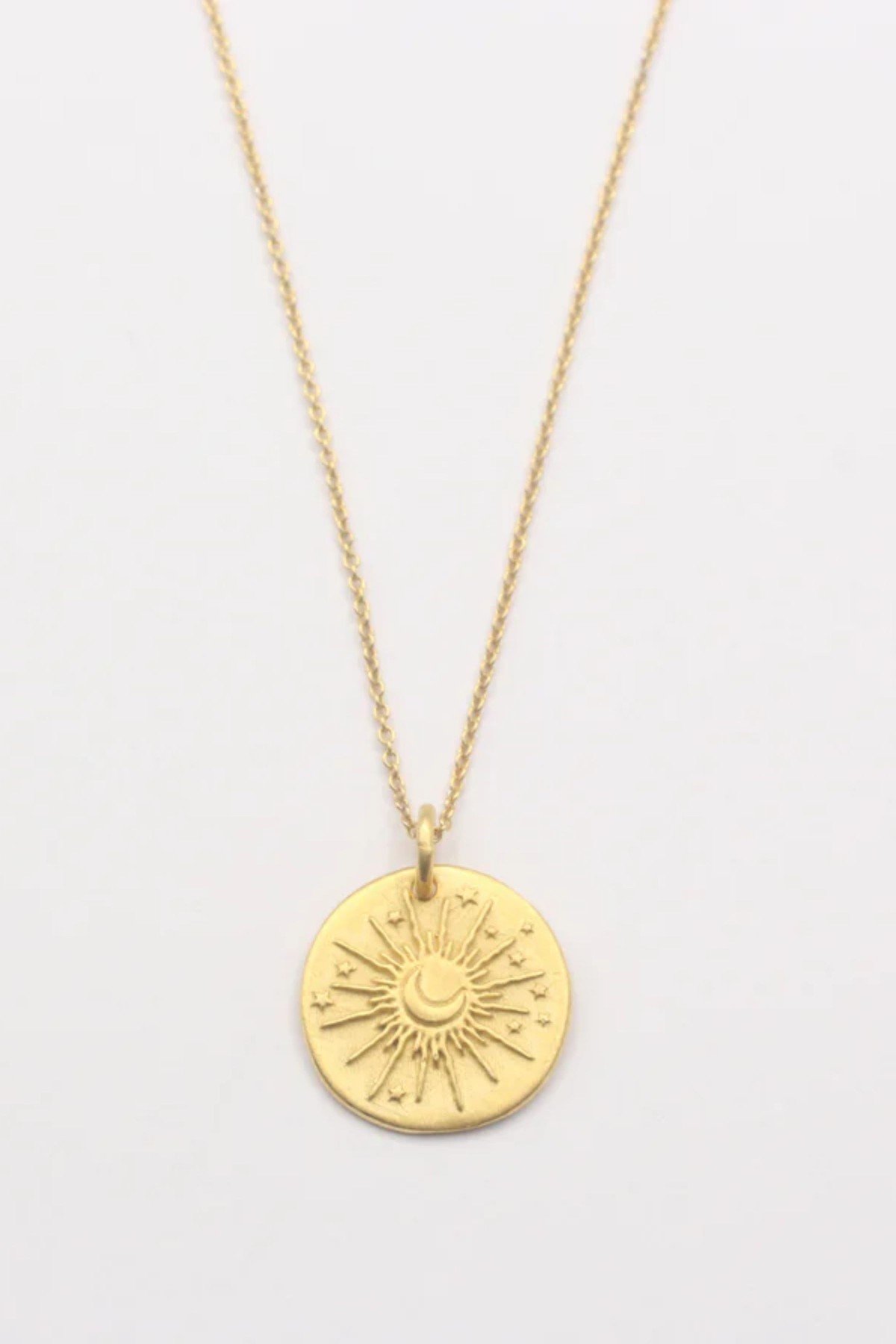 Kette Amulette Sun and Moon Vergoldet