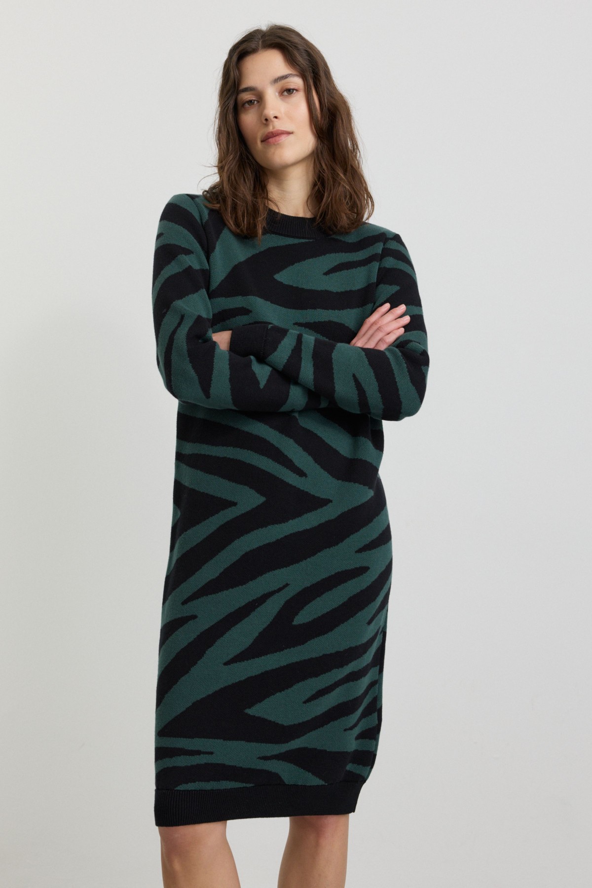 recolution Kleid Amaranthus Zebra Gr&uuml;n