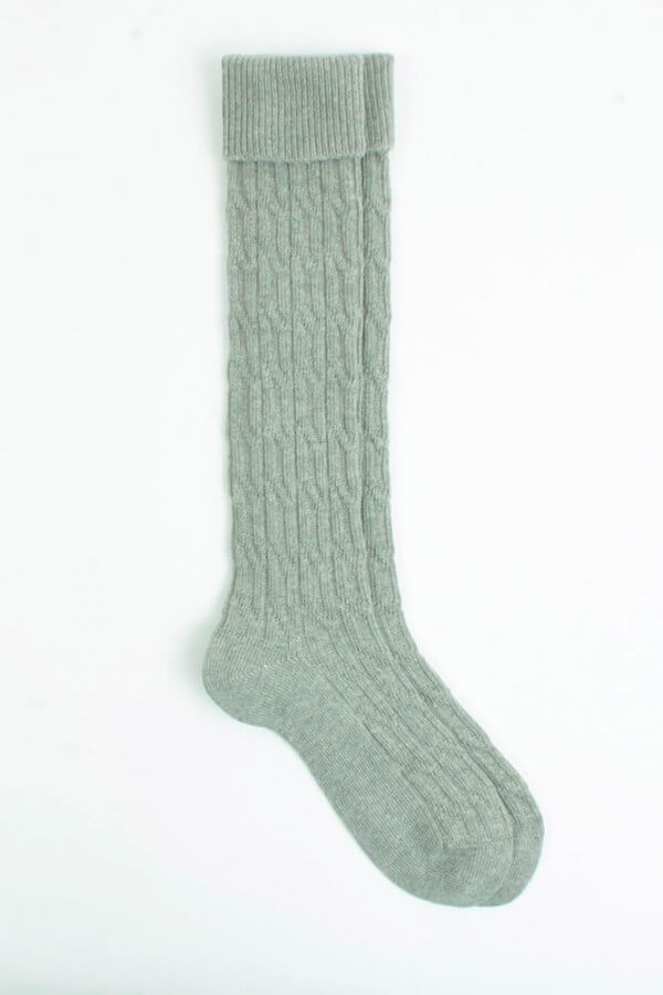 VNS Organic Socks KNIESTRÜMPFE HELLGRAU LOV11740 1
