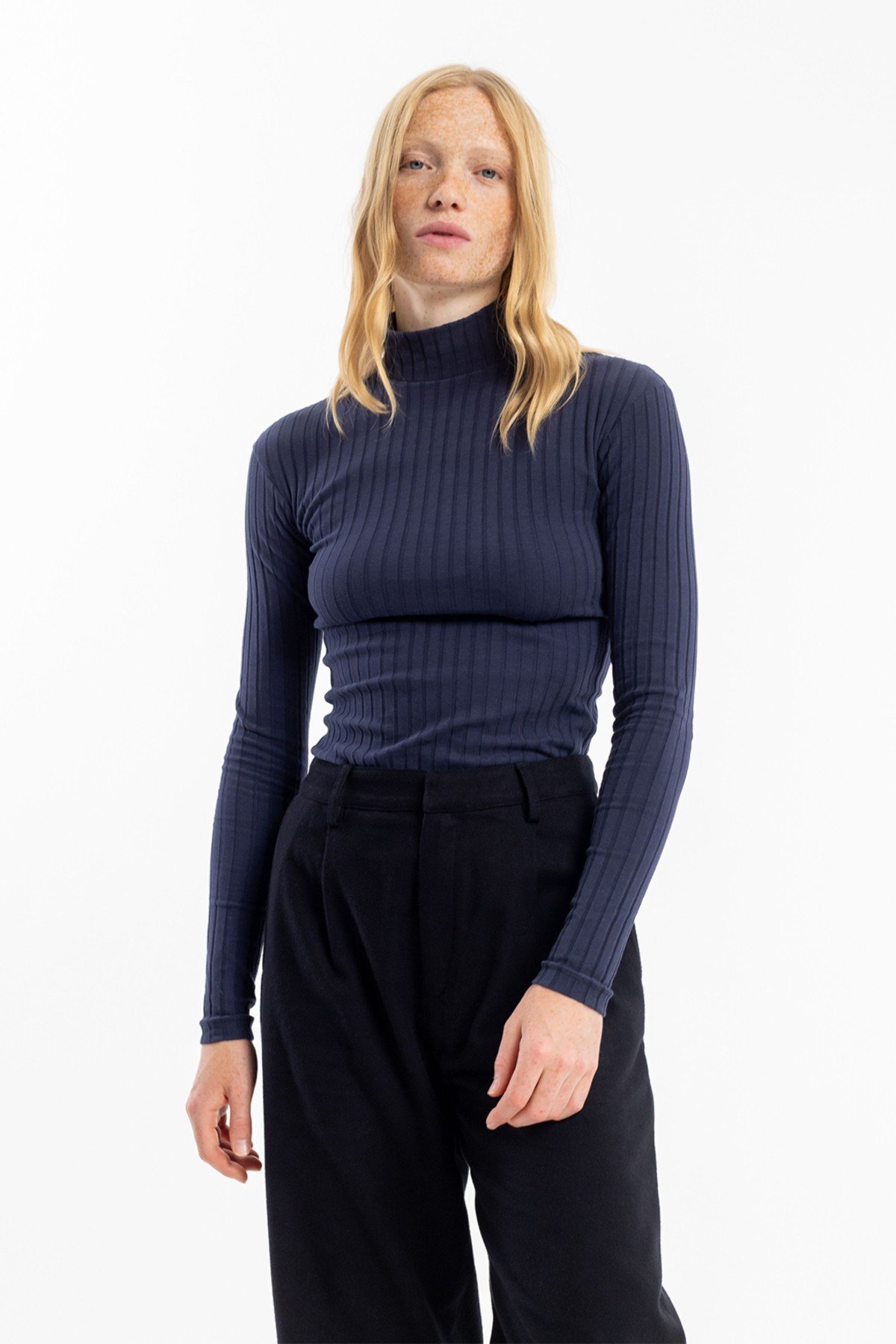 Longsleeve Stehkragen