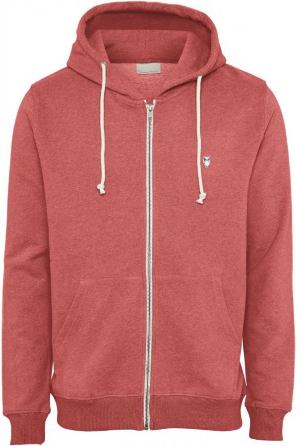 KnowledgeCotton Apparel SWEATJACKE BASIC HOOD ROT LOV13327 1