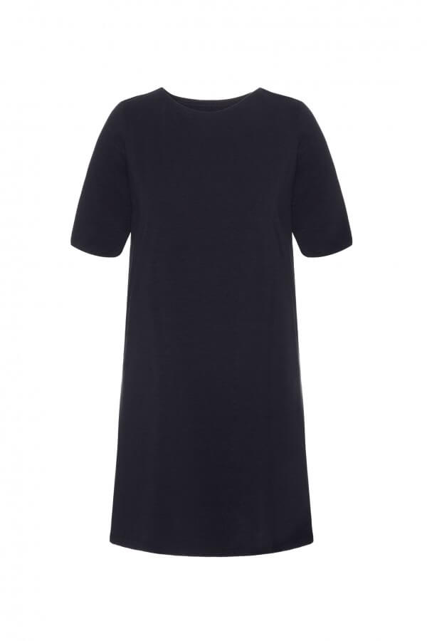 esthétique T-SHIRT KLEID OHNE KRAGEN SCHWARZ LOV12045 1