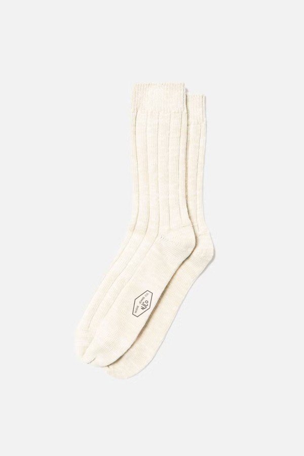 Socken Broad Rib Off White