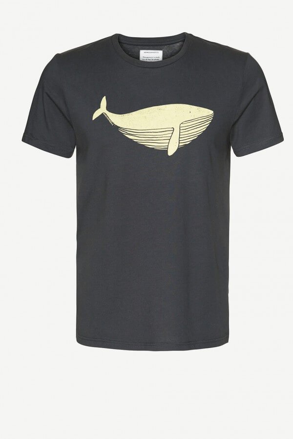 ARMEDANGELS T-SHIRT JAMES BIG WHALE DUNKELGRAU LOV11968 1