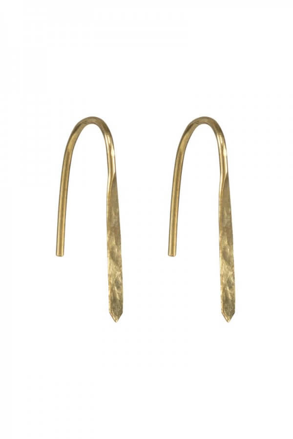 People Tree EARRINGS MINIMAL HOOKS BRASS LOV11578 1