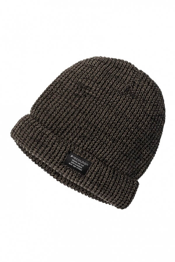 MÜTZE KNIT BEANIE FLECKED OLIV GRÜN