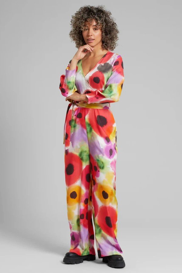 Jumpsuit Farsta Abstract Floral Pink