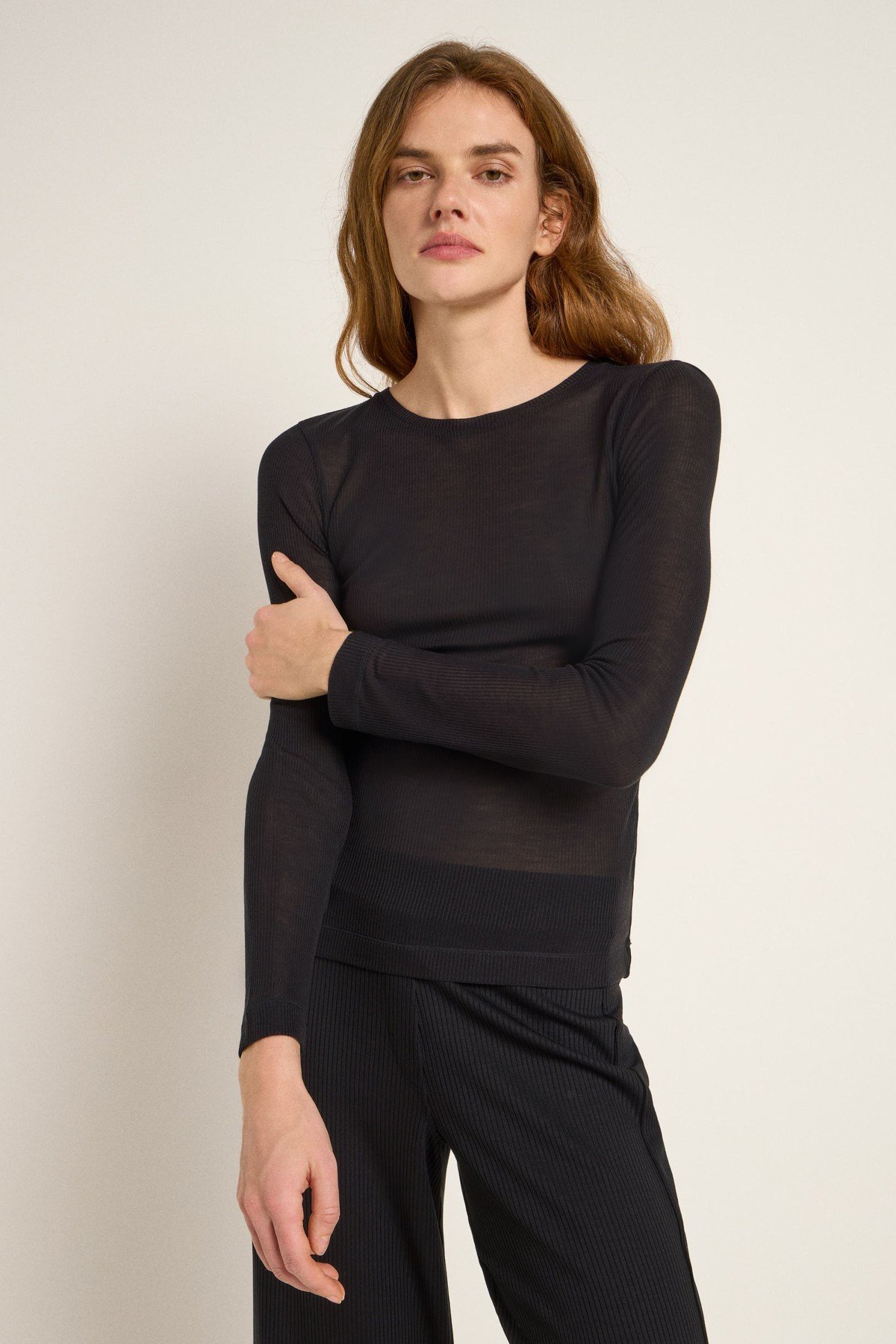 Langarmshirt Schwarz