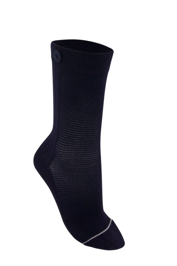 Qnoop SOCKEN 2 WAY RIB SCHWARZ LOV13048 1