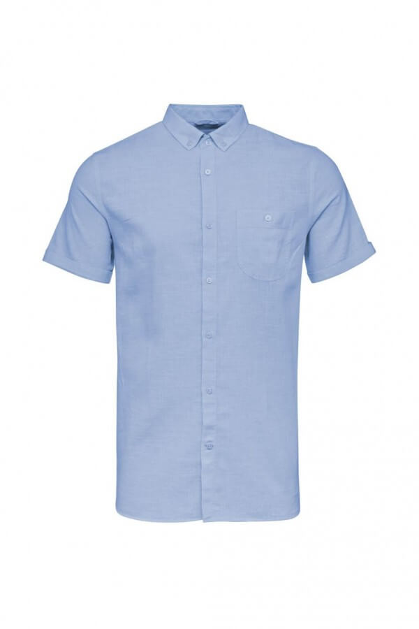 KnowledgeCotton Apparel HEMD KURZARM COTTON LINEN SKYWAY LOV12202 1