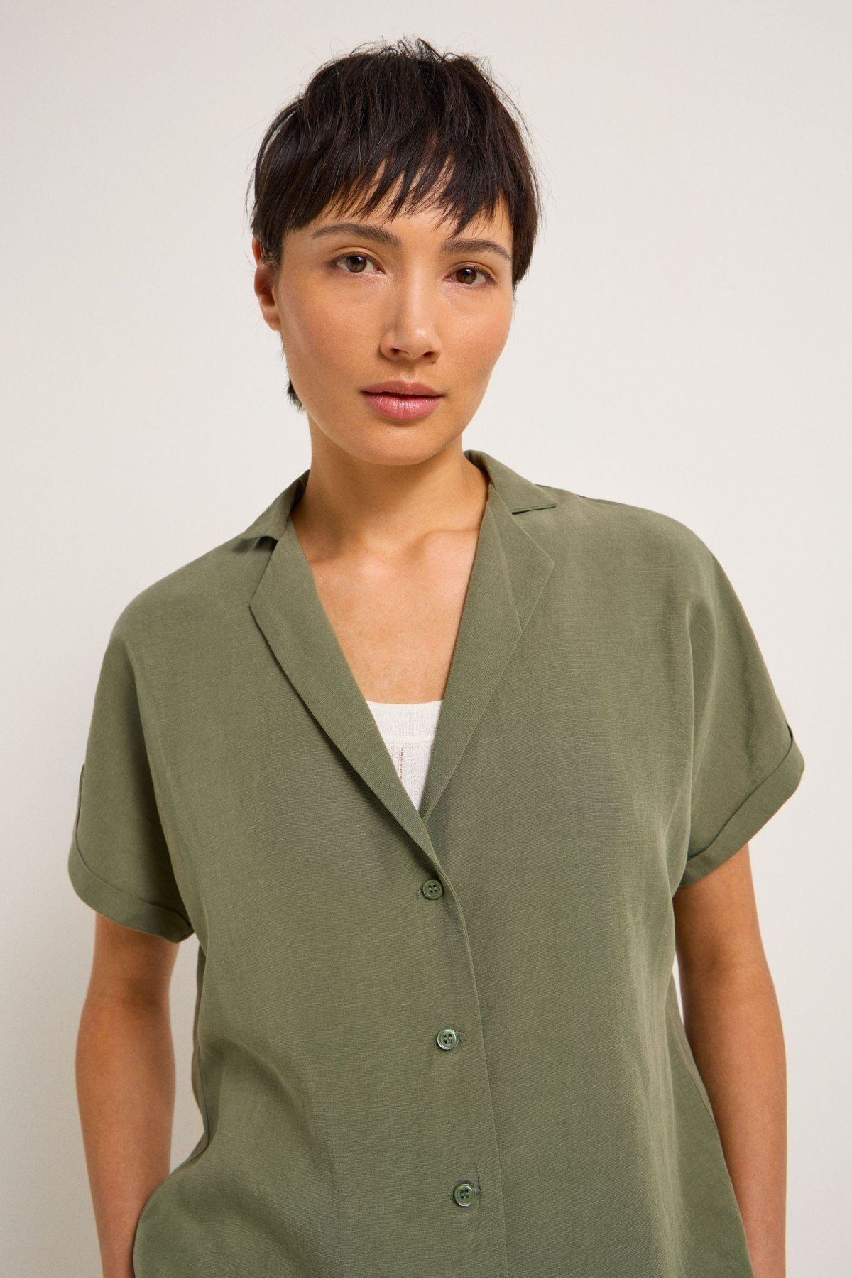 Bluse mit Reverskragen