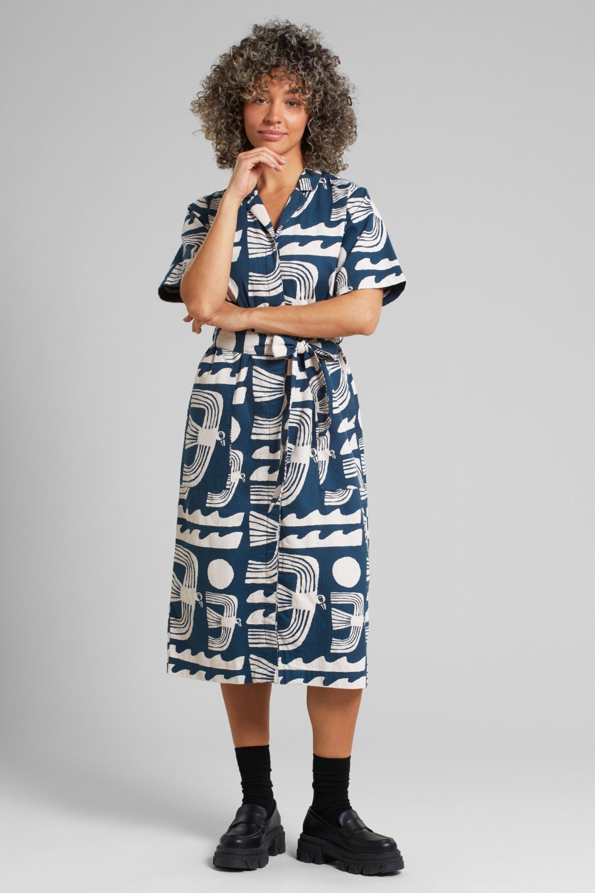 Kleid Orrefors Seagulls Blau